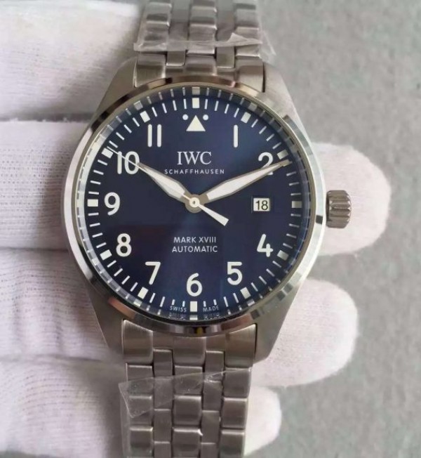 IWC MKF Mark XVIII Le Petit Prince Blue Dial SS Bracelet A2892