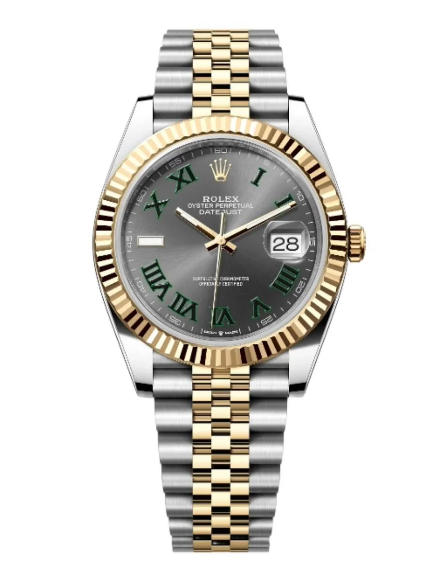 Superclone Rolex Datejust 41mm Rhodium Dial 126333 Wimbledon Flutted / Jubilee